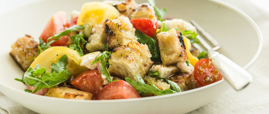 Curtis Stone | Panzanella with Grilled Bread, Tomatoes, Basil, Arugula ...